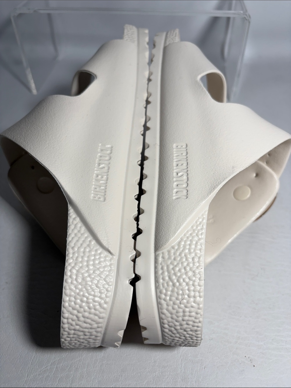 Birkenstock NWOT Arizona Big Buckle Sandals Water-Friendly Eggshell Sz 39 or 8 - Picture 7 of 8